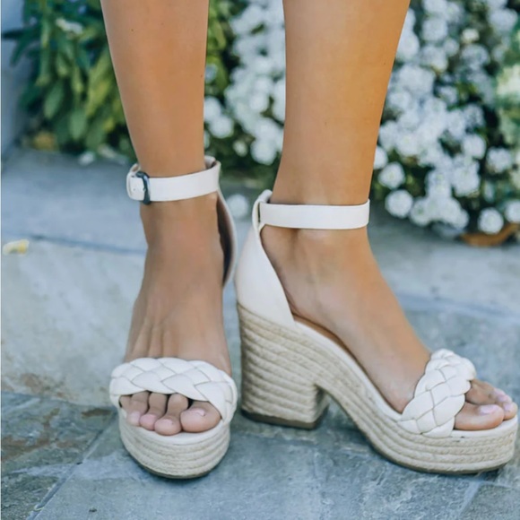 ROCCIO BRAIDED PLATFORM ESPADRILLE SANDAL - BEIGE - Picture 6 of 11